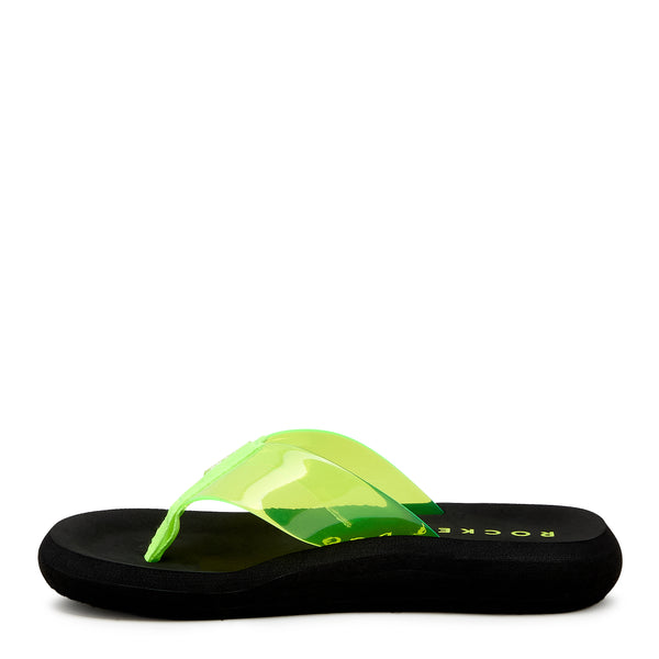 Rocket Dog Sunset Neon Green Flip Flop