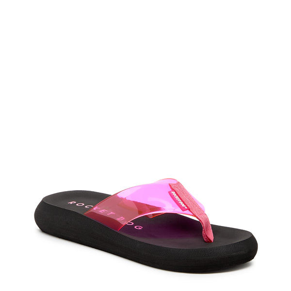 Rocket Dog Sunset Pink Clear Flip Flop
