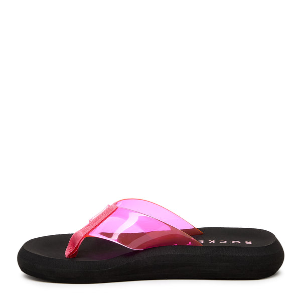 Rocket Dog Sunset Pink Clear Flip Flop