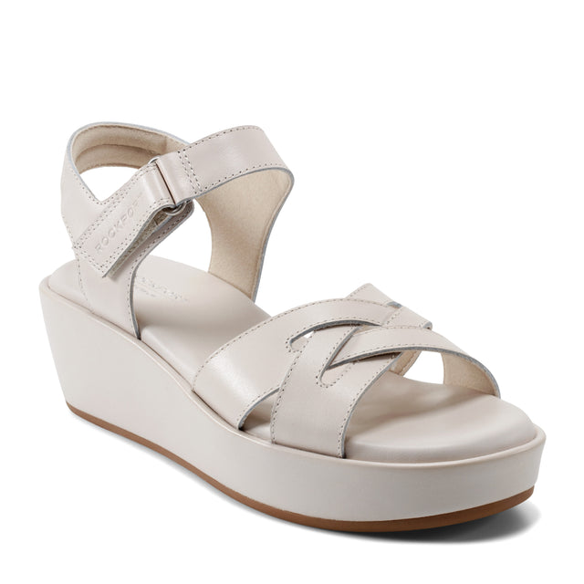 Rockport Women's Amira Strappy Open Toe Casual Wedge Sandals