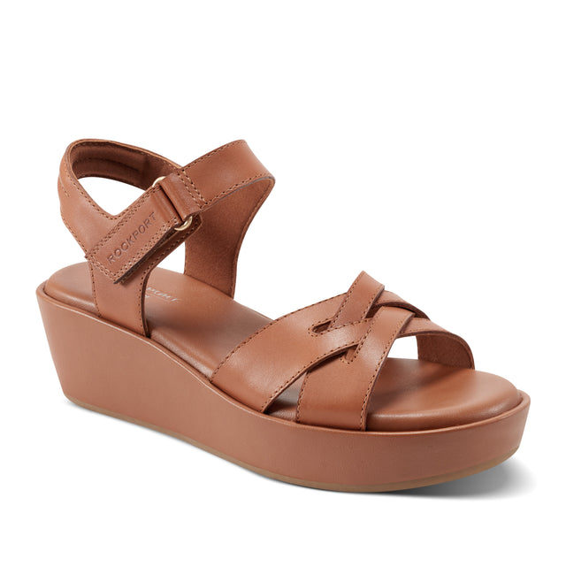 rockport Women's Amira Strappy Open Toe Casual Wedge Sandals