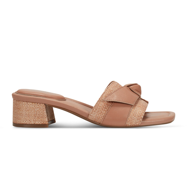 Rockport Women's Carsie Block Heel Square Toe Slip-on Sandals