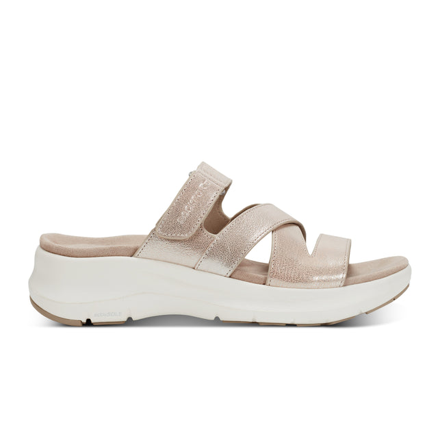 Rockport Women's Qwyn Slip-on Open Toe Strappy Casual Sandals