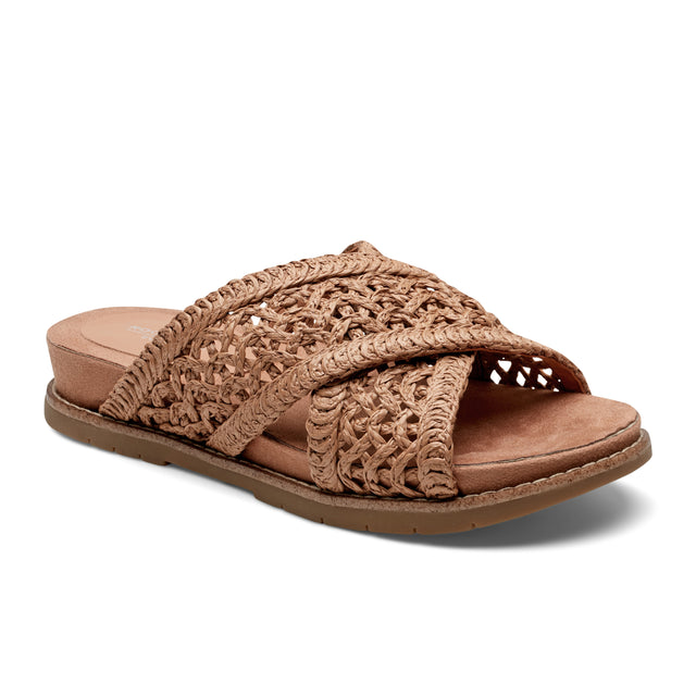 Rockport Women's Zora Open Toe Slip-on Flat Casual Sandals
