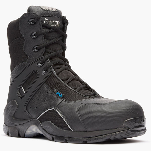 Rocky Boots Rocky 1st Med Carbon Fiber Toe Puncture-Resistant Side-Zip Waterproof Public Service Boot