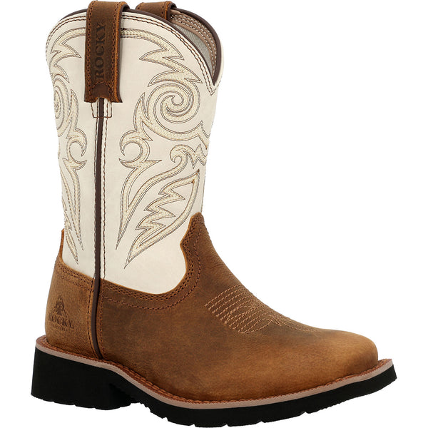Rocky Boots Rocky Big Kid’s MonoCrepe Western Boot BROWN & BONE