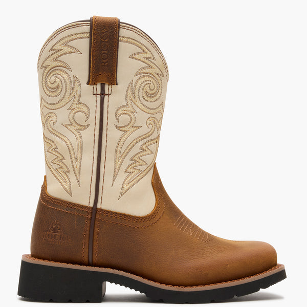 rocky boots Rocky Big Kid’s MonoCrepe Western Boot BROWN & BONE