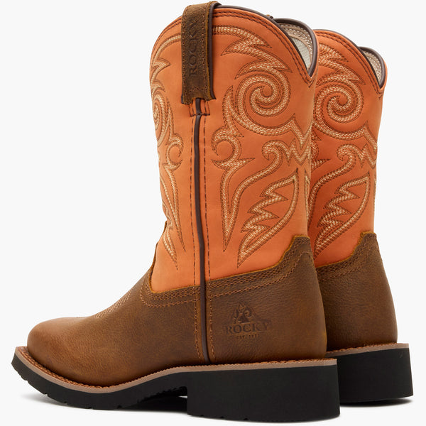 Rocky Boots Rocky Big Kid’s MonoCrepe Western Boot Orange