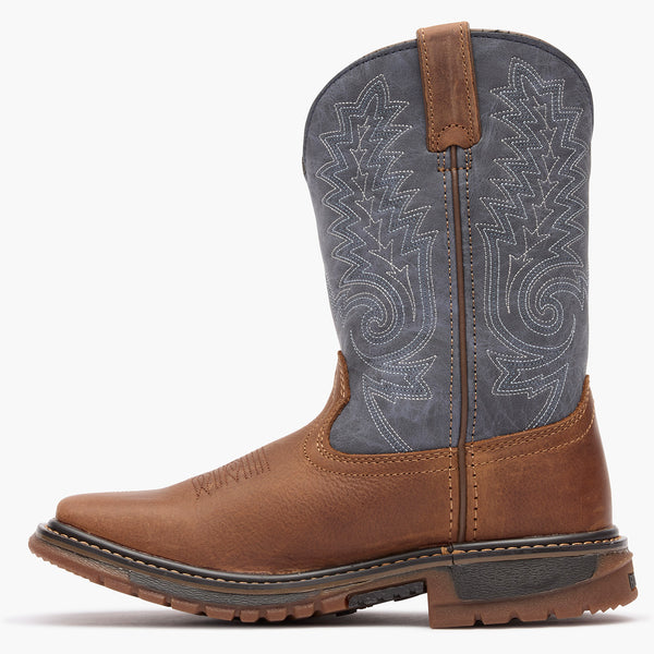 Rocky Boots Rocky Big Kids' Ride FLX Western Boot Denim Brown