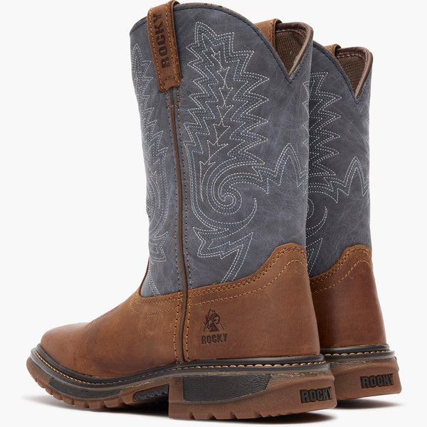 Rocky Boots Rocky Big Kids' Ride FLX Western Boot Denim Brown