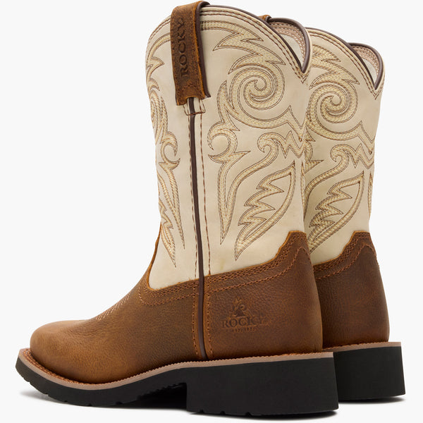 Rocky Boots Rocky Kid’s MonoCrepe Western Boot BROWN & BONE