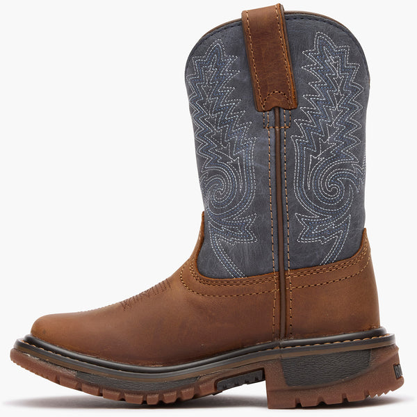 Rocky Boots Rocky Kids' Ride FLX Western Boot Denim Brown