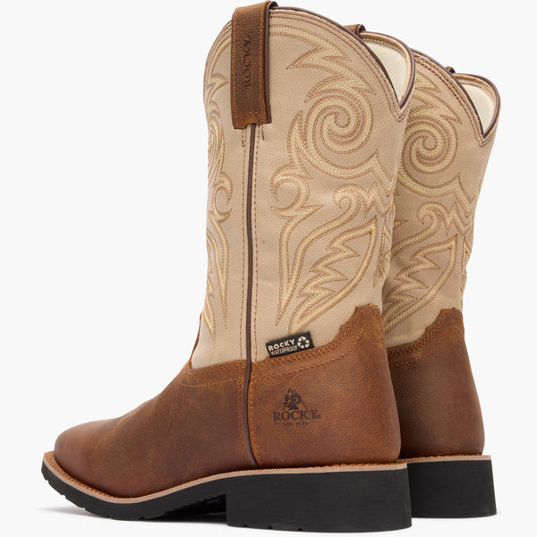 Rocky Boots Rocky MonoCrepe 12” Waterproof Western Boot BROWN & BONE