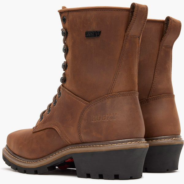 Rocky Boots Rocky Square Toe Logger Composite Toe Waterproof Work Boot