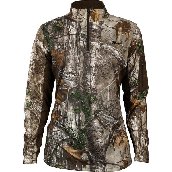 Rocky Boots Rocky Women's SilentHunter 1/4 Zip Camo Shirt RTE