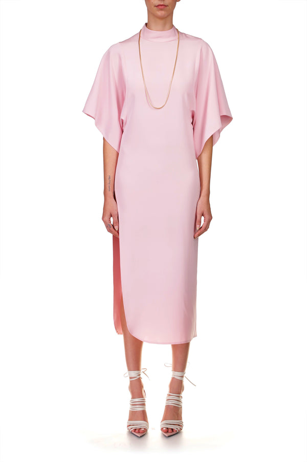 Rodarte Blush Pink Mock Neck Sheath Dress