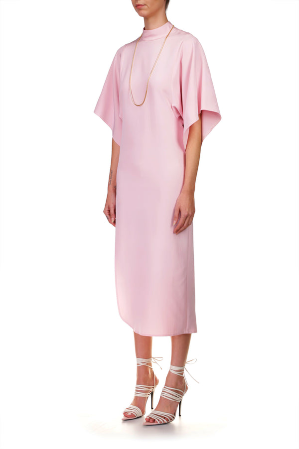 Rodarte Blush Pink Mock Neck Sheath Dress