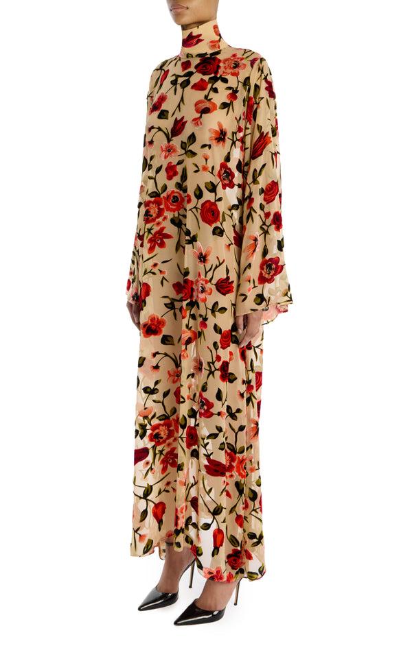 Rodarte Floral Velvet Devoré Tunic Dress