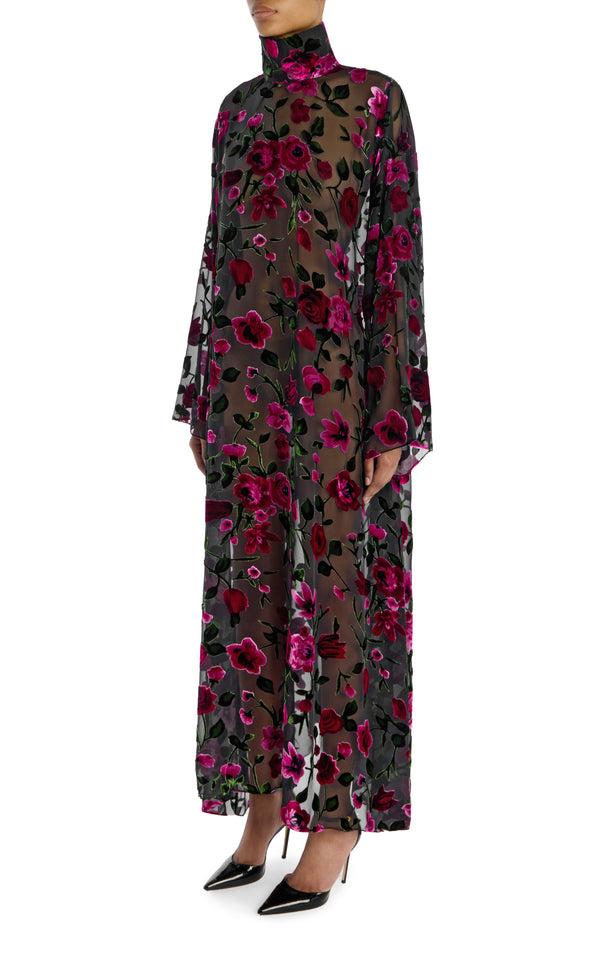 Rodarte Floral Velvet Devoré Tunic Dress