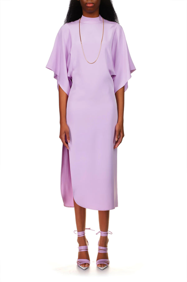 Rodarte Lavender Mock Neck Sheath Dress