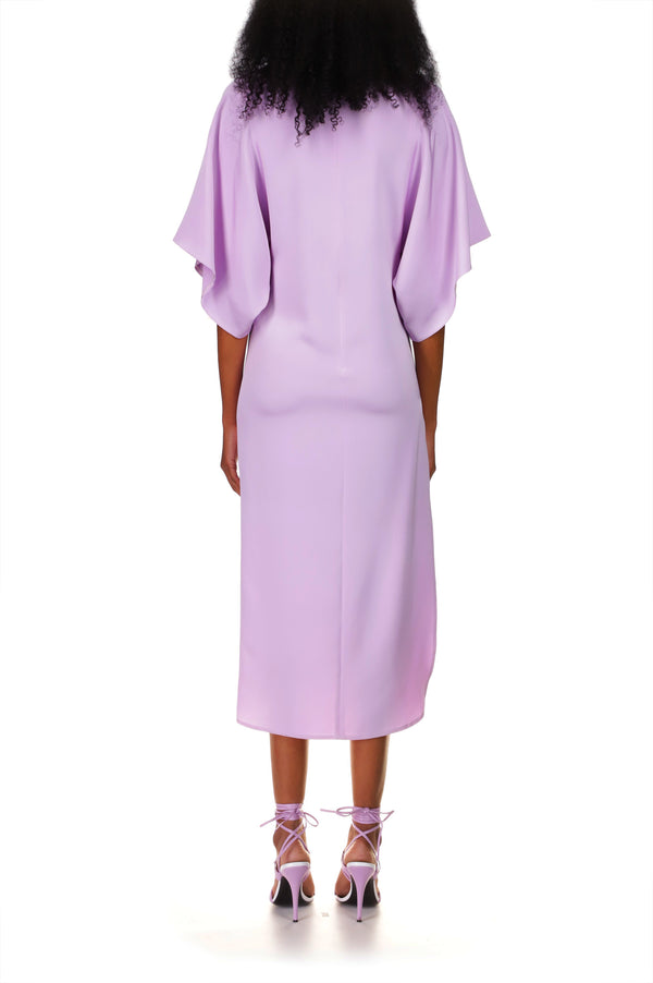 Rodarte Lavender Mock Neck Sheath Dress
