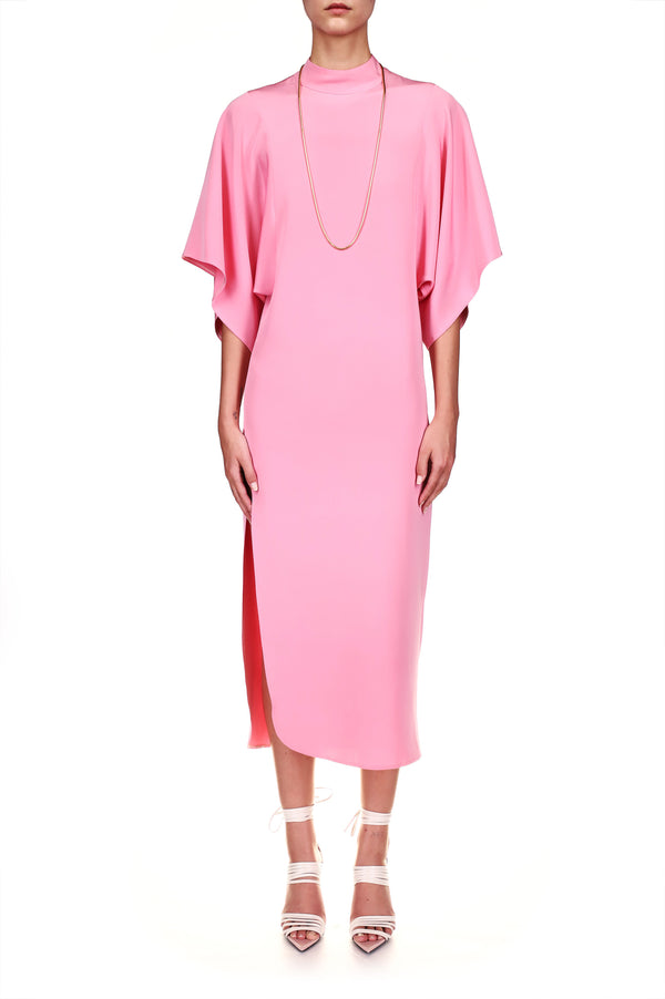 Rodarte Pink Mock Neck Sheath Dress