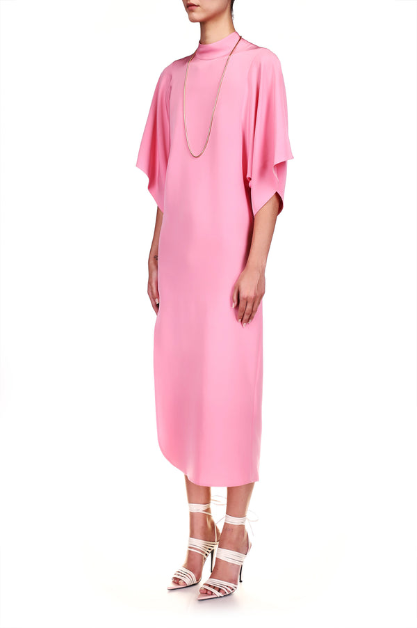Rodarte Pink Mock Neck Sheath Dress