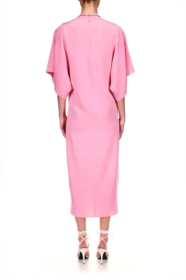 Rodarte Pink Mock Neck Sheath Dress