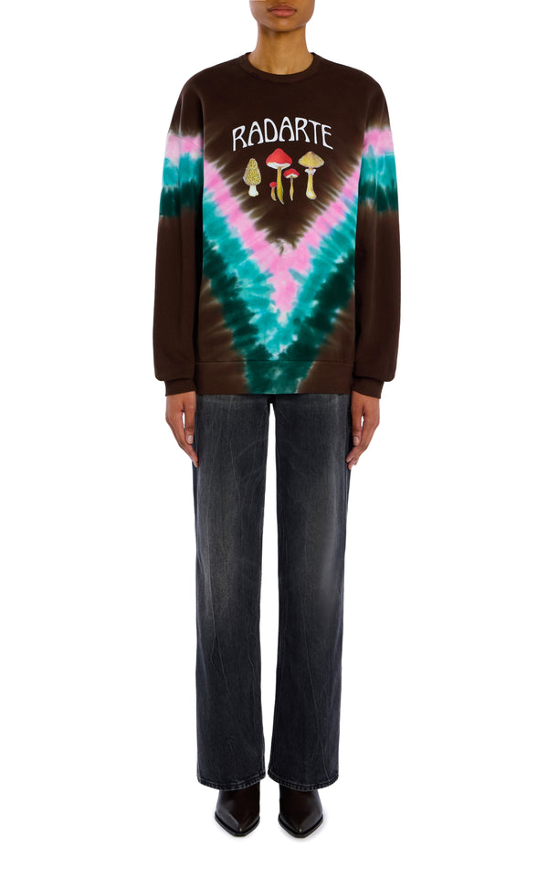 Rodarte Tie Dye Mushroom Print Radarte Sweatshirt
