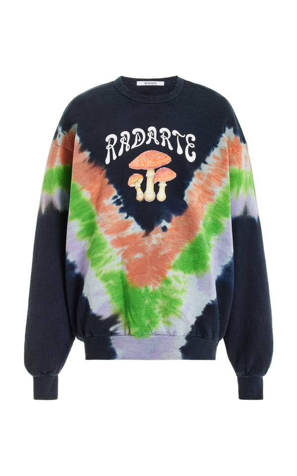 rodarte Tie Dye Mushroom Print Radarte Sweatshirt