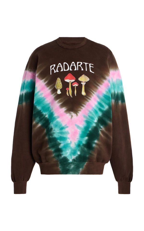 rodarte Tie Dye Mushroom Print Radarte Sweatshirt