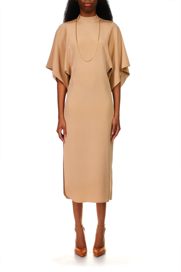 Rodarte Toffee Mock Neck Sheath Dress