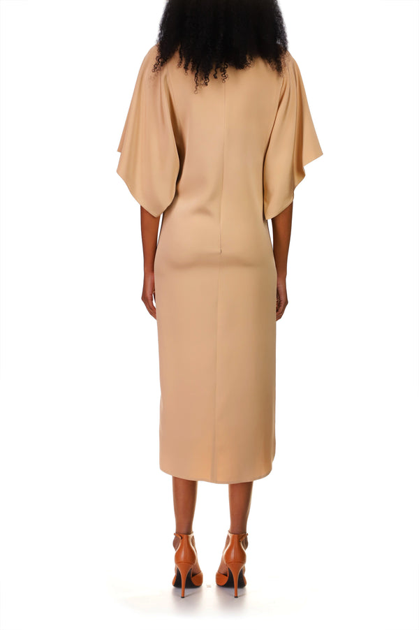 Rodarte Toffee Mock Neck Sheath Dress