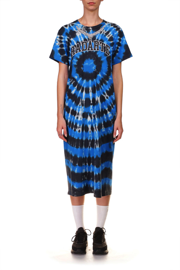 Rodarte Tie Dye Radarte T-Shirt Dress With Rhinestone Detail