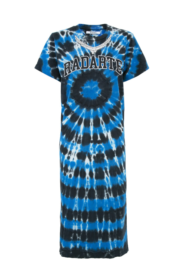 rodarte Tie Dye Radarte T-Shirt Dress with Rhinestone Detail