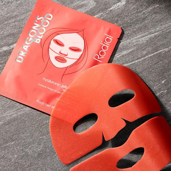rodial Dragon's Blood Hyaluronic Jelly Face Mask Pack of 4