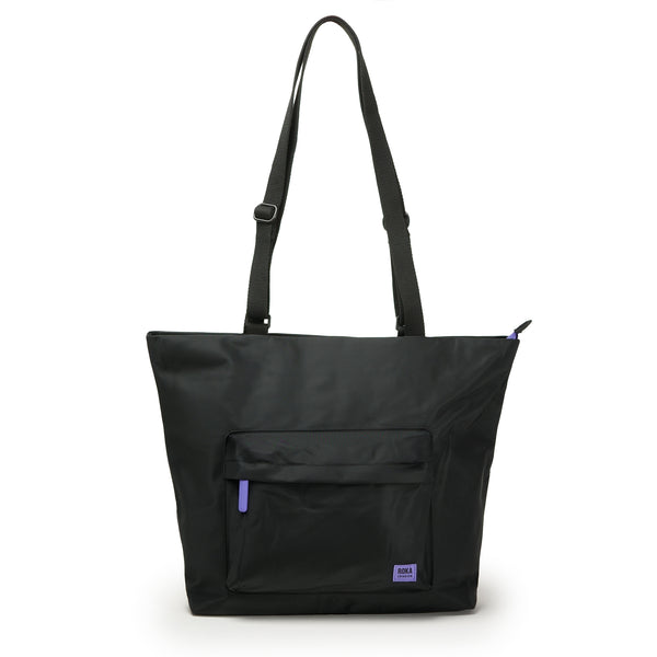 roka london All Black Trafalgar Tote in Simple Purple