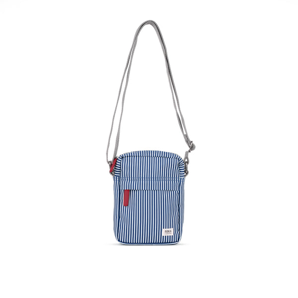 roka london Bond Pocket Crossbody Bag in Blue Hickory