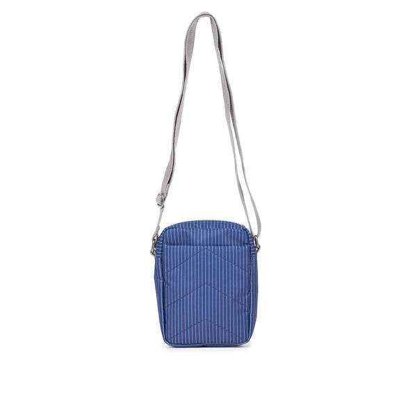 Roka London Bond Pocket Crossbody Bag In Dark Denim Pinstripe