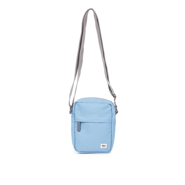 roka london Bond Pocket Crossbody Bag in Retro Blue