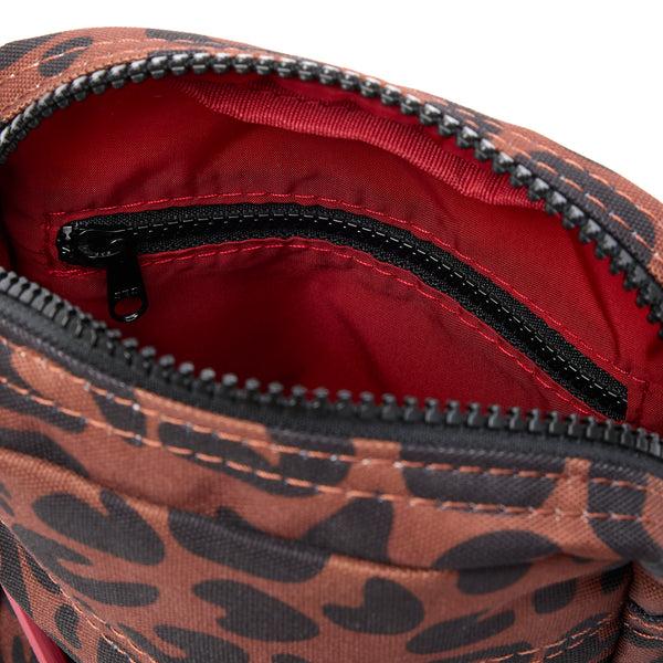 Roka London Bond Pocket Crossbody Bag In Scarlet Leopard