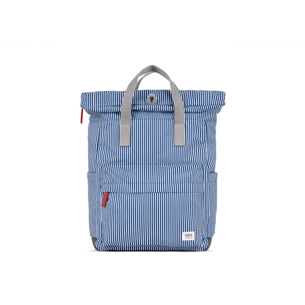 roka london Canfield Roll Top Backpack in Blue Hickory
