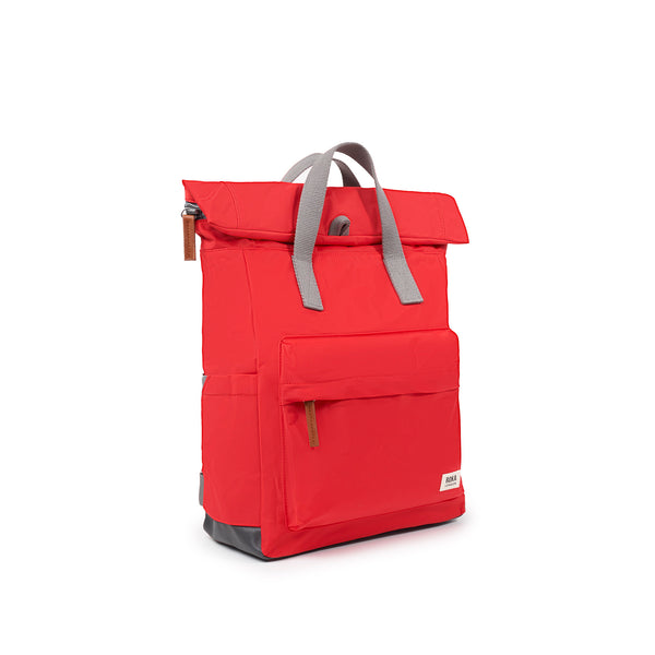 Roka London Canfield Roll Top Backpack In Chilli Oil