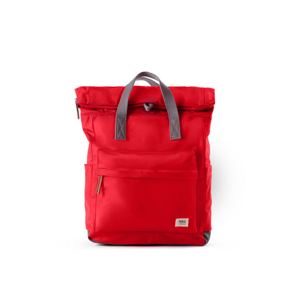 roka london Canfield Roll Top Backpack in Cranberry