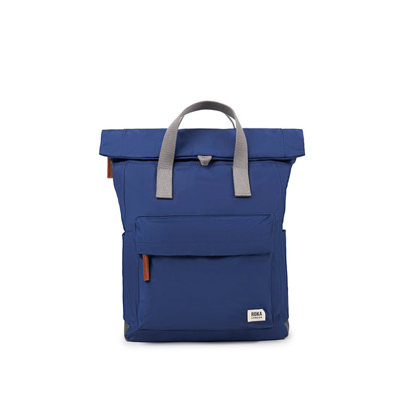 roka london Canfield Roll Top Backpack in Crisp Blue