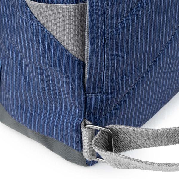 Roka London Canfield Roll Top Backpack In Dark Wash Denim