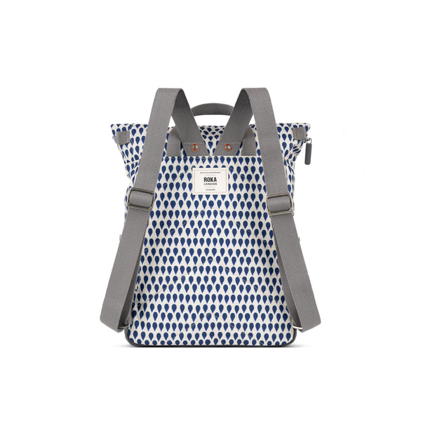Roka London Canfield Roll Top Backpack In Denim Rain