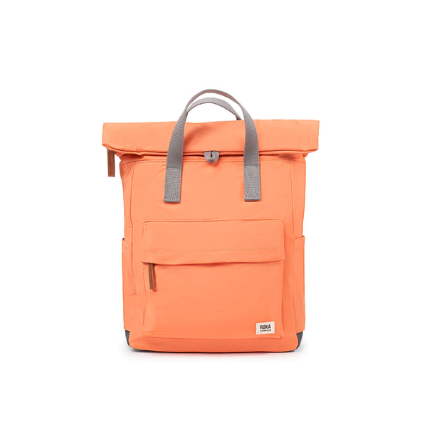 roka london Canfield Roll Top Backpack in Firecracker