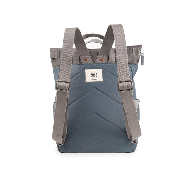 Roka London Canfield Roll Top Backpack In Grey Tonal