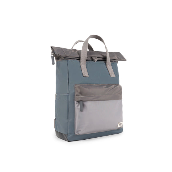 Roka London Canfield Roll Top Backpack In Grey Tonal
